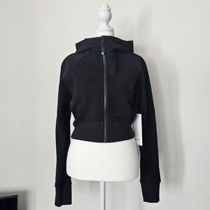 Lululemon Scuba Full-Zip Cropped Hoodie | size 6 | Black